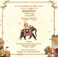 Royal Elephant Theme Nalugu, Haldi Invitation Video for Bride or Groom
