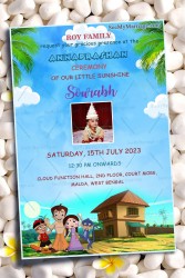 Annaprashan Invitation Card Chotha Bheem Theme