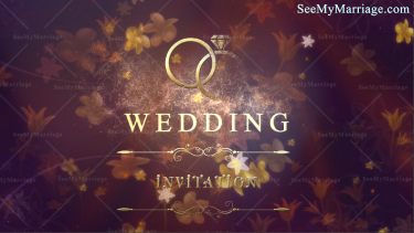 Showering Flowers Wedding Invitation Video With Photos