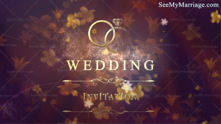Showering Flowers Wedding Invitation Video With Photos