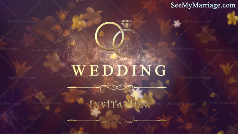 Showering Flowers Wedding Invitation Video With Photos Automation