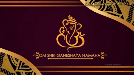 Traditional Telugu Half Saree Invitation Video Grand Gold With Photos