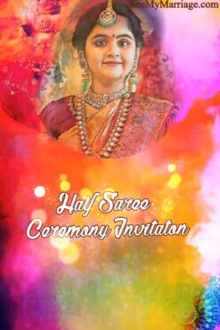 Water Color Splash Halfsaree Ceremony Video