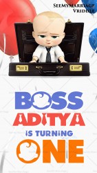 Boss Baby Theme 1st birthday Invitation Video