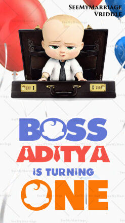 Boss Baby Theme 1st Birthday Invitation Video