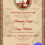 Traditional Rajasthani Wedding Invitation Card Cream Theme