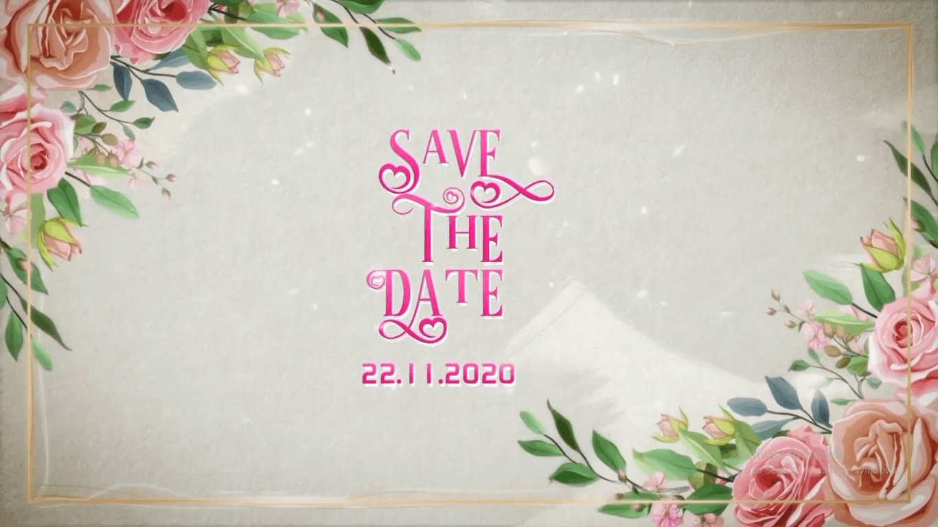 White Theme Floral Telugu Wedding Invitation Video Pink Roses
