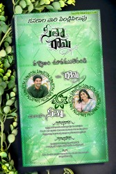 Traditional Telugu Wedding Invitation Card Pista Green Theme Sita Ramam