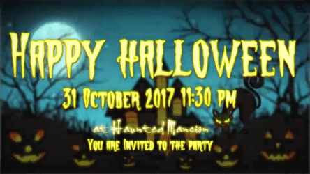 Halloween Party Video Invitation Haunted House Jack-O-Lantern