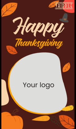 Falling leaves Thanksgiving Greetings Video Brown Theme