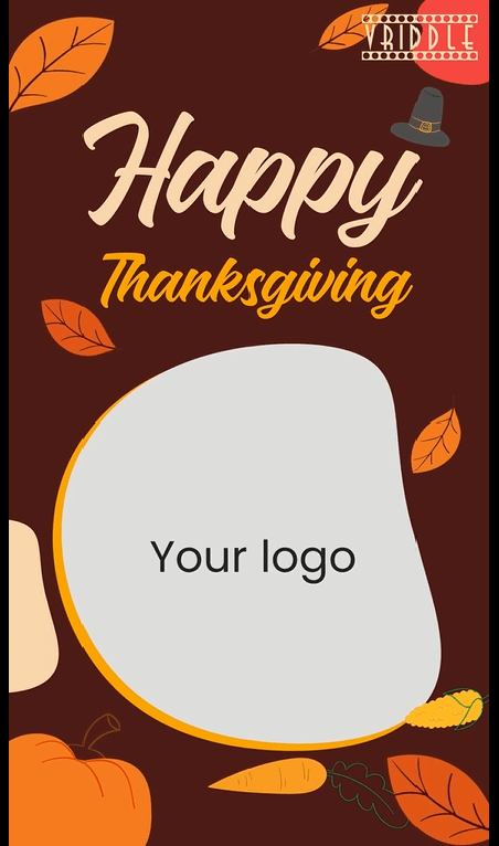 Falling leaves Thanksgiving Greetings Video Brown Theme