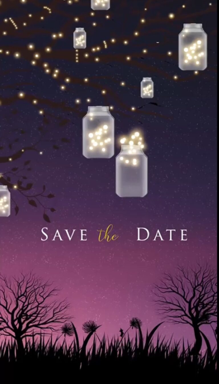 Glowing Firefly Theme Wedding Save The Date Video