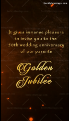 Grand Golden Jubilee Anniversary Invitation Video Slide Show theme