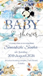 Mickey Mouse Theme Baby Shower Invitation Card