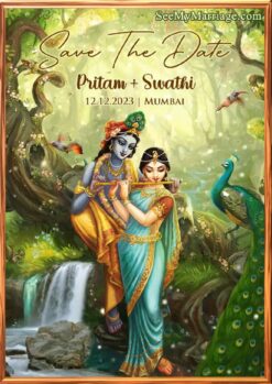 Radha Krishna Raas Leela Theme Wedding Save The Date Video