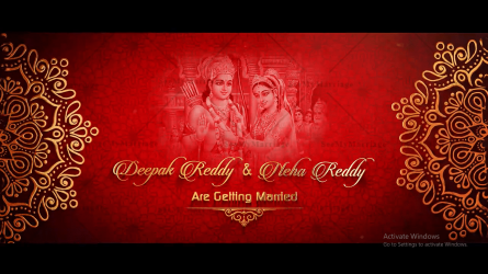 Sita Rama Kalyanam Telugu Wedding Invitation Video Royal Red Theme