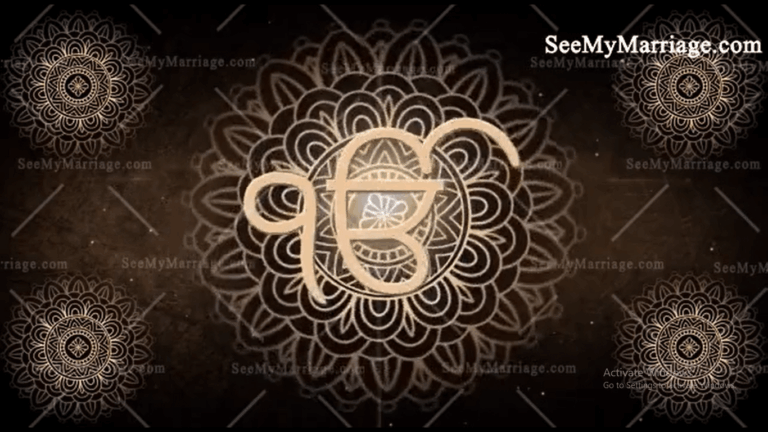 Traditional Punjabi Sikh Wedding Invitation Video Golden Grandeur
