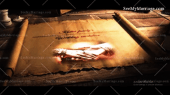 Traditional Scroll Theme Wedding Invitation Video Brown Theme