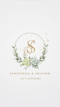 Wedding Initials Ink Reveal Slideshow Theme Save The Date Video