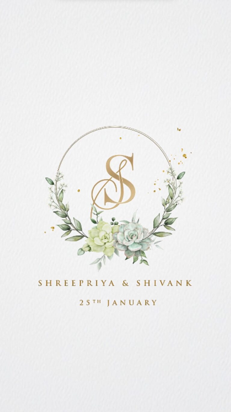 Wedding Initials Ink Reveal Slideshow Theme Save The Date Video