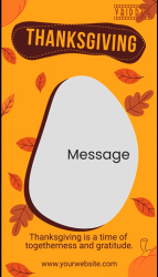 Yellow Theme Thanksgiving Greetings Video Floating leaves