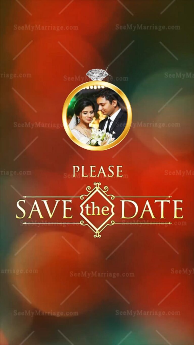 Golden Rings Add Photo Christian Wedding Invitation Video