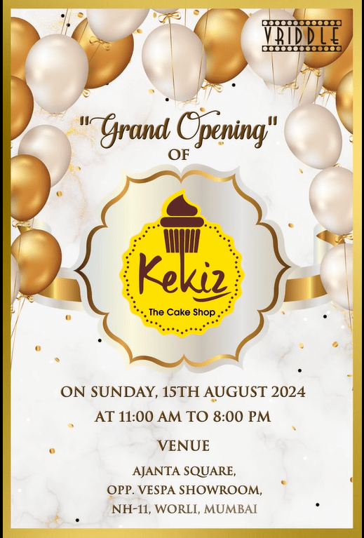 Grand Business Inauguration Invitation Video Floating Golden Balloons