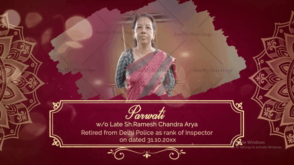 Maroon Retirement Function Invitation Video Mandalas Add A Photo