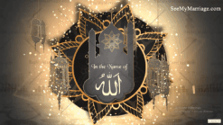 Royal Destiny Islamic Wedding Invitation Video Sparkling Shooting Star