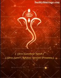 Traditional Scroll Upanayan Invitation Video Glittering Red Theme