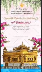 Caricature Theme Sikh Wedding Invitation Video Punjab Traditions