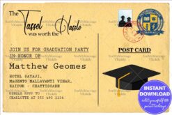 Postcard Graduation Party Invitation Cards Vintage Vibes