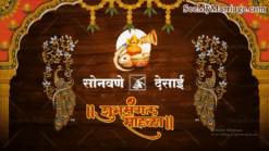 Traditional Marathi Wedding Invitation Video Photo Pop-Up Book Theme