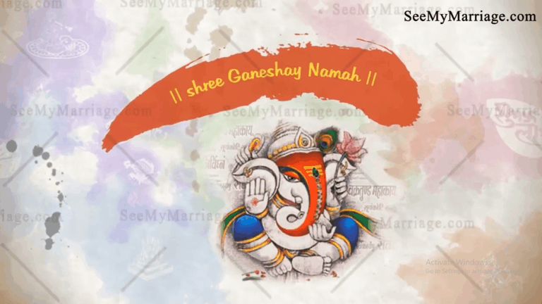 Elegant Pastel Theme Simple Wedding Invitation Video Ganesha