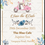 Fun Watercolour Theme Wedding Save The Date Invitation Video Add Photo