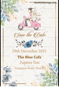 Fun Watercolour Theme Wedding Save The Date Invitation Video Add Photo