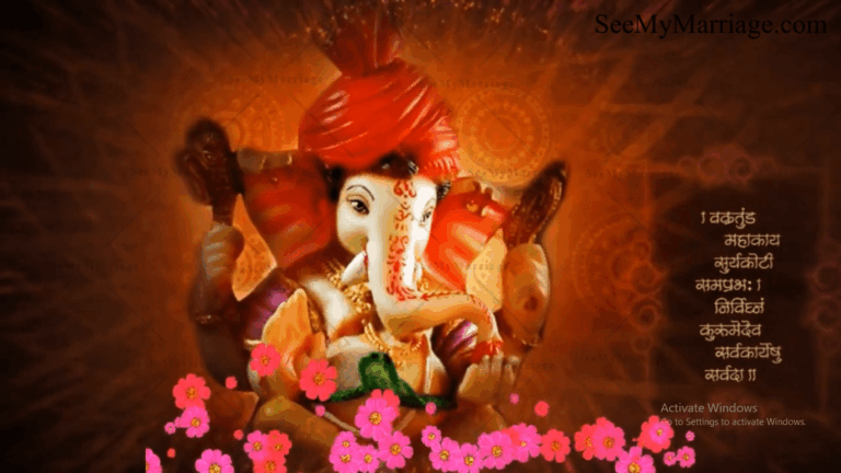 Traditional Marathi Wedding Invitation Video Ganesha Scroll Theme