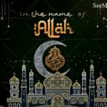 Traditional Muslim Nikah Wedding Invitation Video Glittering Stars Mosque