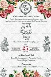 Cream Theme Save The Date Wedding Invitation Card Rose Floral