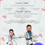 Doctor Caricature Wedding Invitation Card Stethoscope Lasso