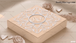 Elegant Glamour Peach Wedding Invitation Video Graceful Unboxing
