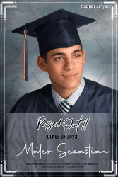 Fun Passed Out Graduation Announcement Add Photo