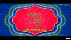 Funky Filmy Vintage Wedding Invitation Video Electric Blue Theme