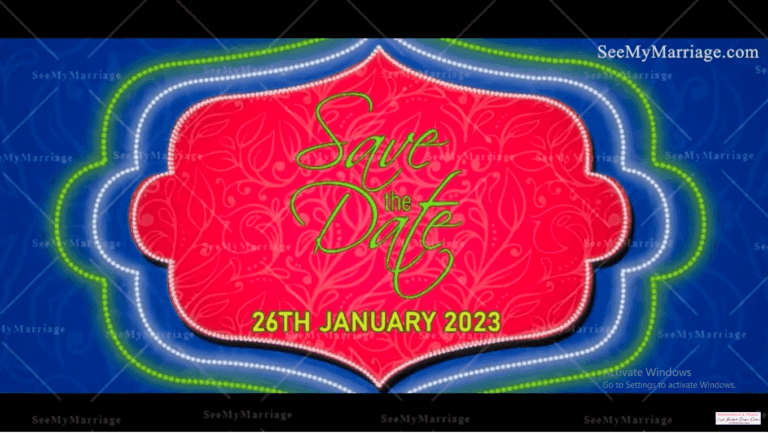 Funky Filmy Vintage Wedding Invitation Video Electric Blue Theme