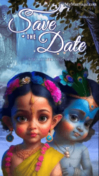 Innocent Love Save The Date Wedding Invitation Video Radha Krishna