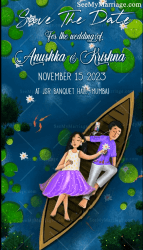 Save The Date Invitation Video Musical Couple Boat Ride