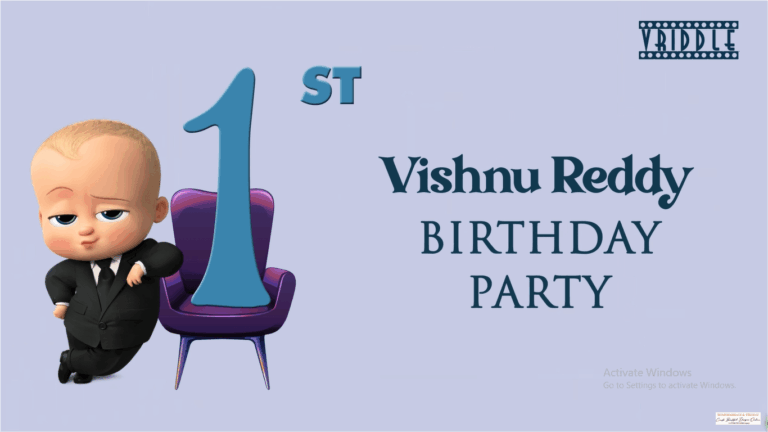 Boss Baby Theme 1st Birthday Invitation Video Cute Corporate Style