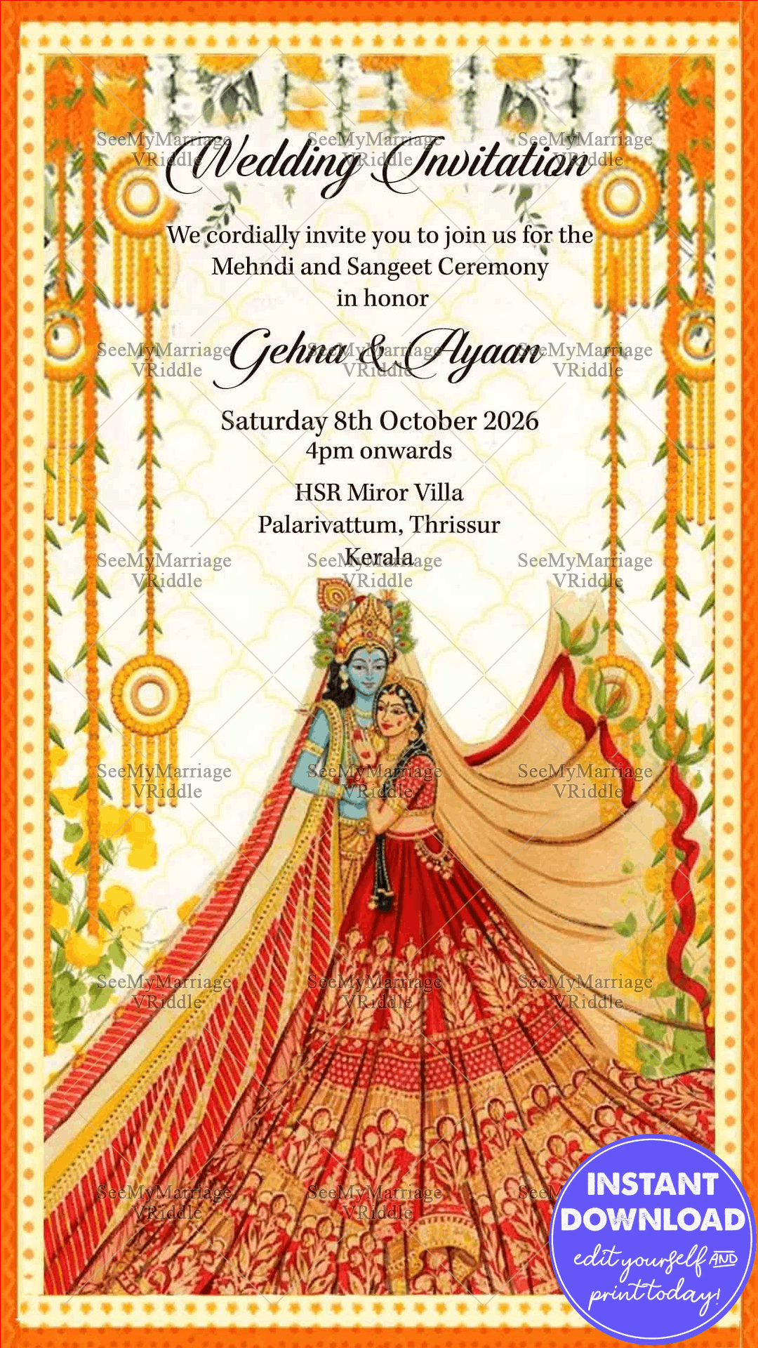 Glorious Wedding Invitation Card Radha Likes To Party With Krishna