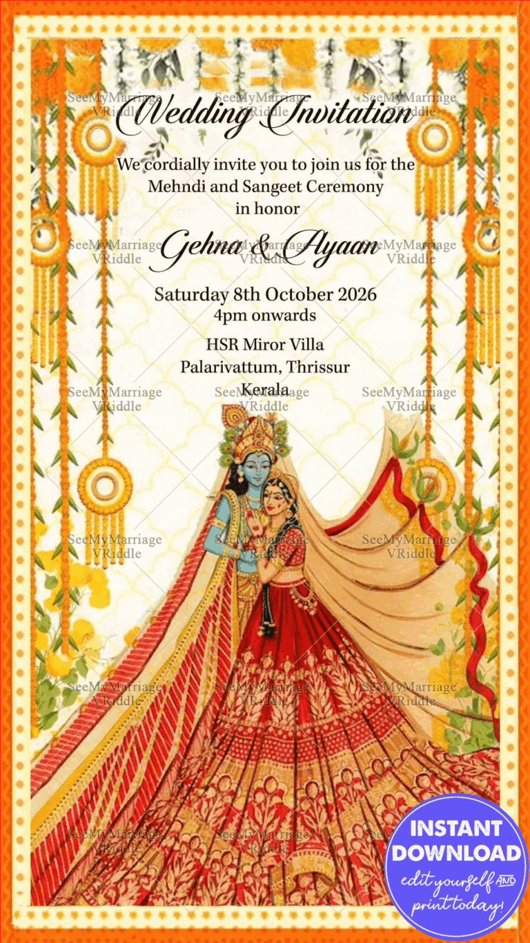 Glorious Wedding Invitation Card Radha Likes To Party With Krishna