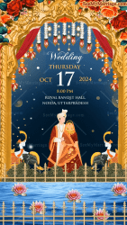 Modern Traditions Wedding Invitation Video Grand Multi Event Cartoon